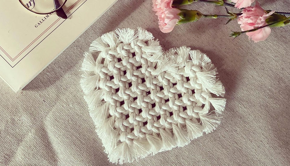 Dessous de verre en macramé fait main