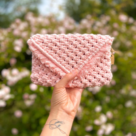 Pochette GIULIA en macramé petit modèle
