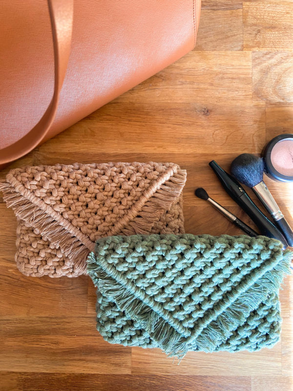 Pochette Giulia en macramé grand modèle