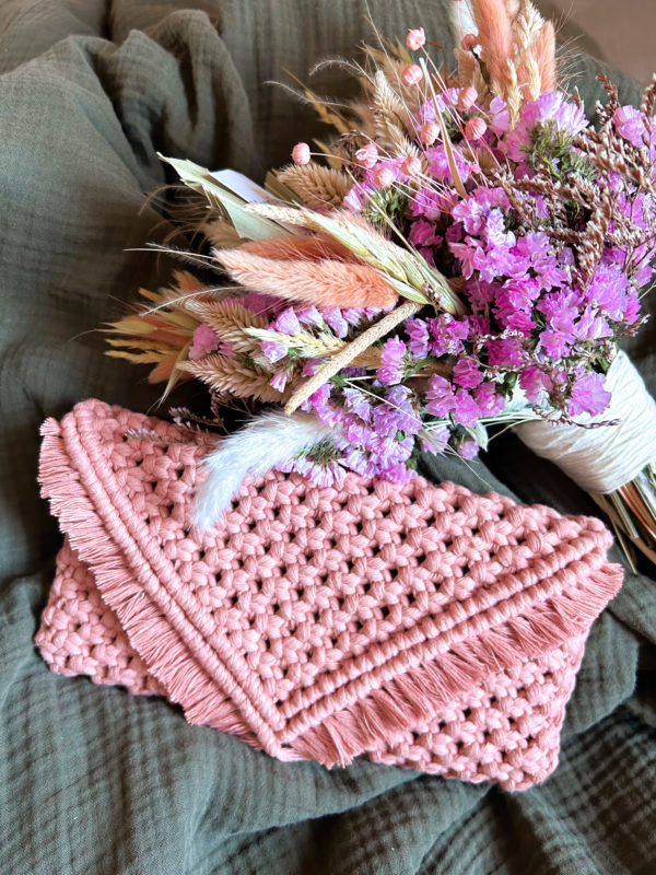 Pochette Giulia en macramé grand modèle