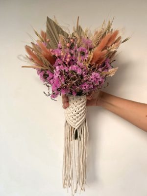 Tour de bouquet en macramé