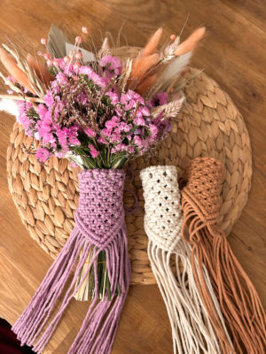 Tour de bouquet en macramé
