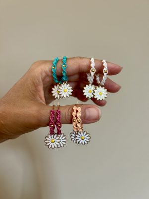 boucles d'oreilles en macramé