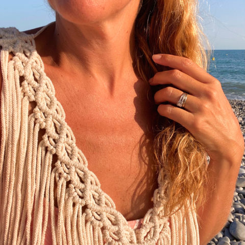 Top en macramé
