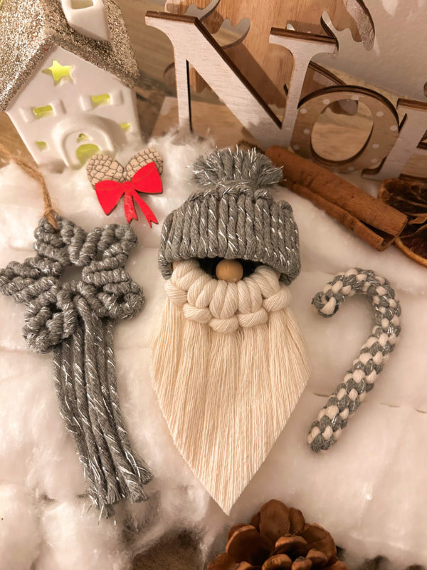 Lot de décorations de Noël en macramé