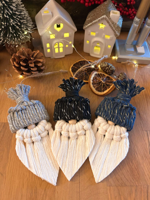 Père noël en macramé