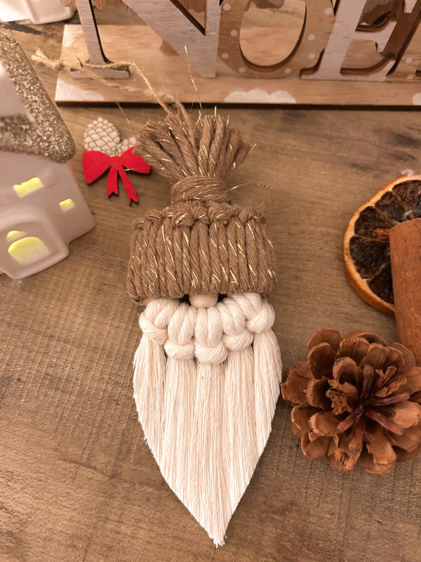 Père noël en macramé
