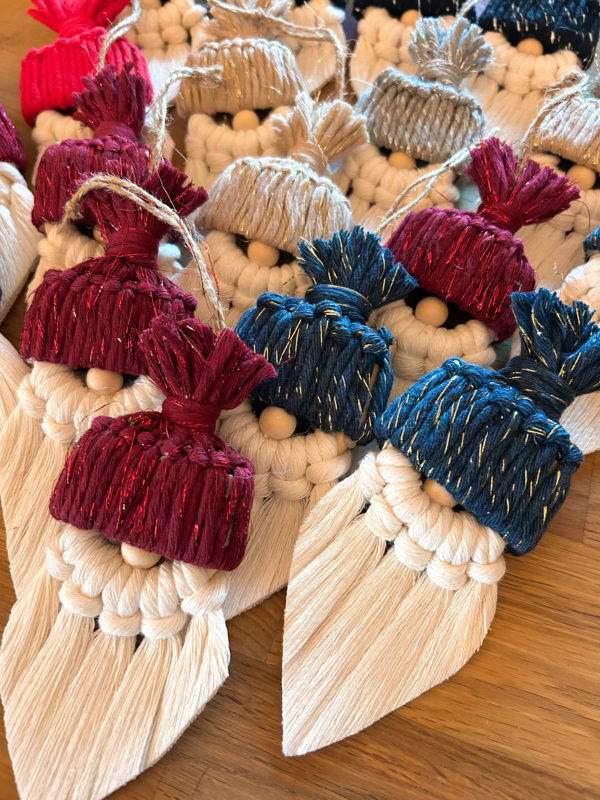 Père noël en macramé