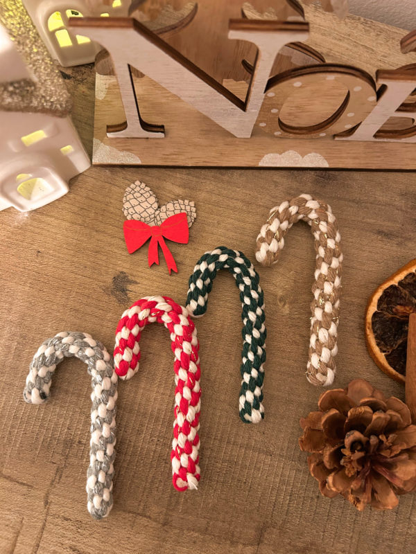 Sucre d'orge en macramé