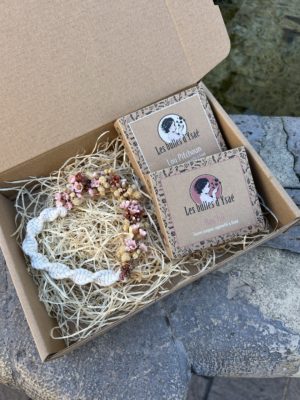 Coffret "Love" macramé et savons
