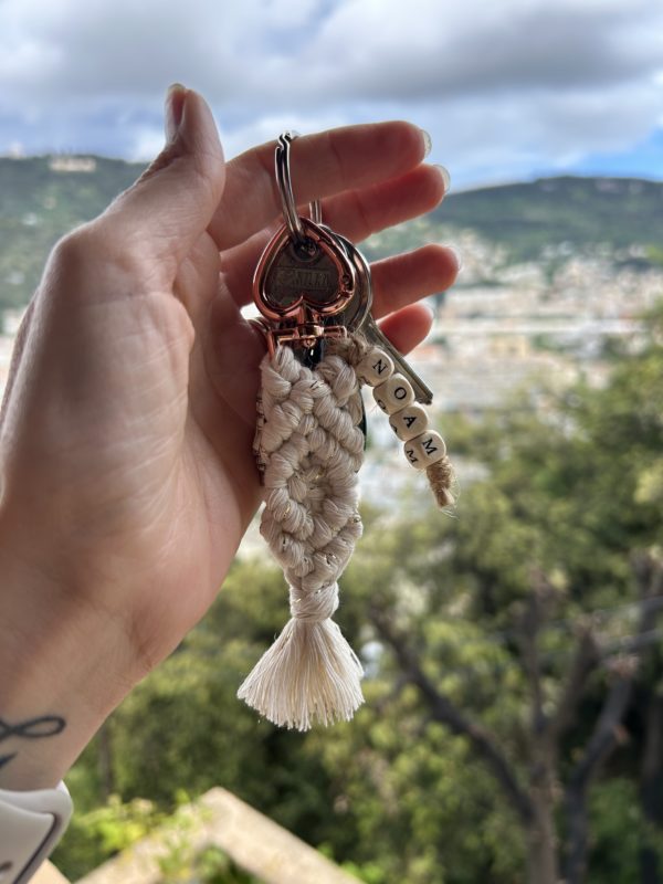 Porte-clés en macramé personnalisé