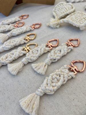 Porte clés en macramé