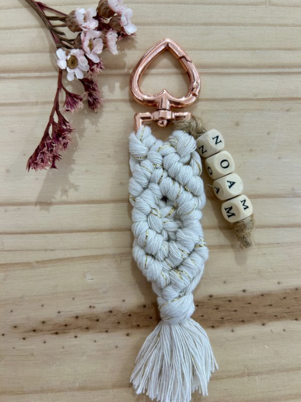 Porte clés en macramé personnalisable
