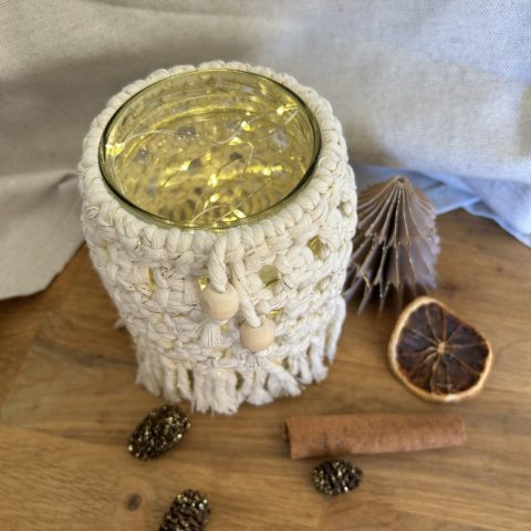 photophore en macramé