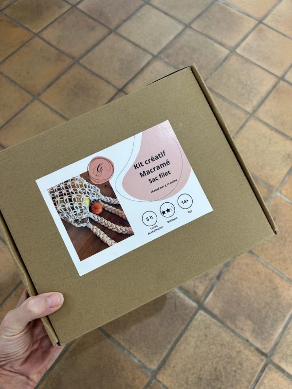 kit créatif sac filet en macramé