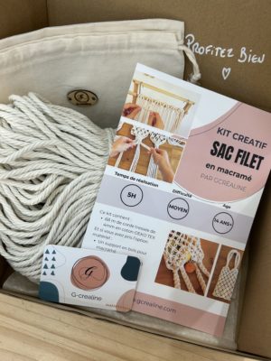 kit créatif sac filet en macramé