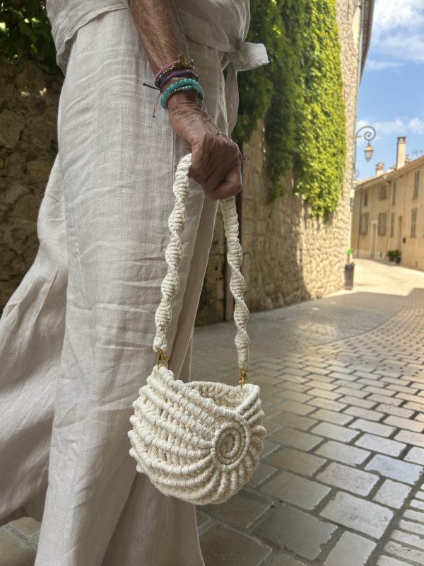 Sac coquillage en macramé