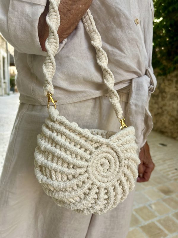 Sac coquillage en macramé
