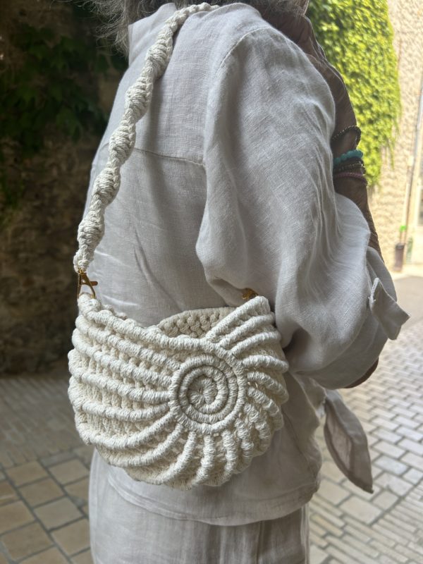 Sac coquillage en macramé